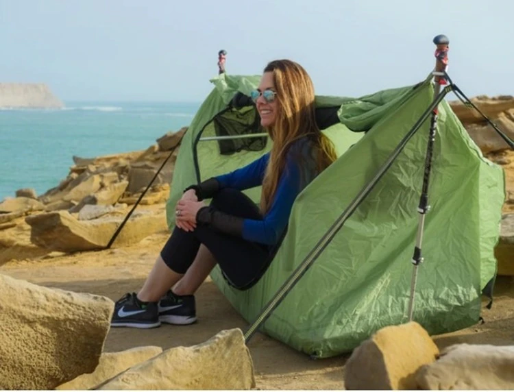 Cheap Goat Tents Mosquito Net Hammock Canopy Tent Large Space Anti Rollover Outdoor Camping Awning  Rainproof And Sunscreen Hanging Sun Shelter Tents 